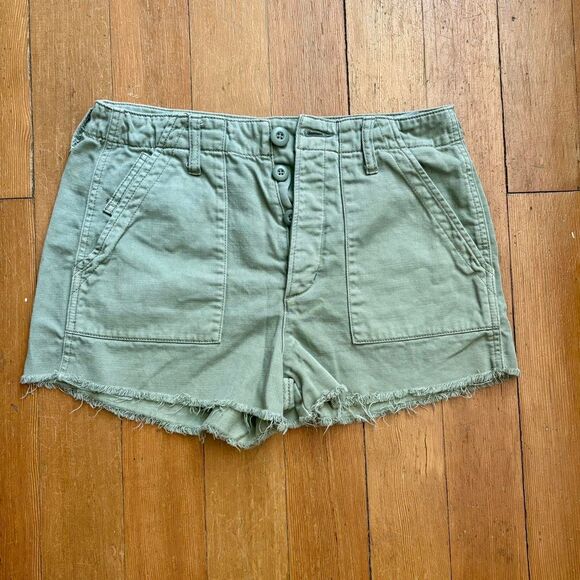 American-eagle-outfitters Women's Green and Khaki Shorts - Picture 1 of 4